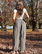 TARSE Womens Linen Barrel Pants Casual Summer Travel Lounge Trousers - Image 4