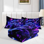 HOSIMA Neon Dinosaur Truck Twin Bedding Sets for Boys with 2 Pillowcases. - Image 6