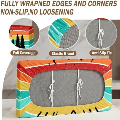 Britimes RV Dinette Cushion Covers Set, 6 Pack, for Camper, Sunset Camping - Image 5
