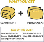 Decroom Lightweight 3 Pieces Comforter Set King Quilted Duvet Insert - Image 6