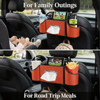 Back Seat Car Organizer, Nappa Leather Seat Organizer with Cup Holders - Image 3