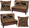 Britimes RV Dinette Cushion Covers Set, 6 Pack, for Camper, Wood Rustic by Britimes
