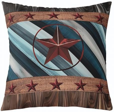 Feelyou Star Pattern Throw Pillow Covers Decorative Soft 16" x 16" Inches - Image 5