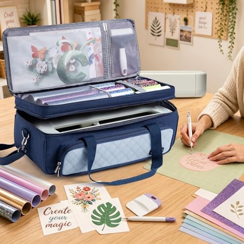 Double Layer Carrying Case with Cutting Mat Pocket & Accessories Storage - Image 5