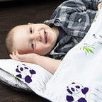 JumpOff Jo Nap Mat for Kids - Cozy Kids Rest Mat with Removable Pillow and Ultra Soft Blanket for Preschool, Daycare, and Sleepovers - Playful Pandas - Image 6