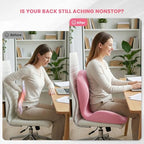 Ergonomic Seat Cushion for Office Chairs Lumbar Support Pillow, Pink - Image 5
