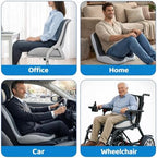Seat Cushion and Lumbar Support for Office Chair & Car Seat, Memory Foam Ergonomic Design for Long Sitting, Sciatica Support & Tailbone Pressure Relief - Image 4