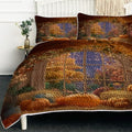 BlessLiving Fall Quilt Set King Size: Soft Lightweight Pumpkin Bedspreads by BlessLiving