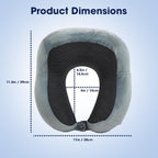 Wolf Essentials 4-Piece Memory Foam Neck Pillow Travel Set – Ergonomic Neck Support Pillow with Eye Mask, Earplugs & Mesh Carrying Case – Comfort for Airplane, Train, or Road Travel - Image 3