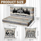 Britimes RV Dinette Cushion Covers Set, 6 Pack, for Camper, Vintage Wood - Image 2