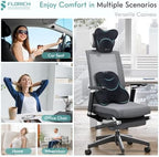 FLORICH Lumbar Support Pillow and Neck Headrest Pillow for Office Chair Car, Ergonomic Memory Foam, Relieves Neck, Back Pain, Pressure-Relieving Back Support for Car, Office Chair & Wheelchair – Black - Image 6