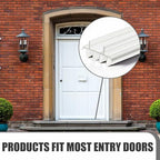 Pushglossy 1 Pcs Door Bottom Seal with Vinyl Fins Threshold Strip,White - Image 6