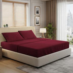 Pizuna 100% Cotton California King Sheet Set 600 Thread Count Rio Red by Pizuna