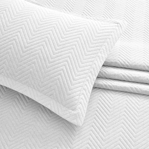 IR Imperial Rooms King Quilt Bedding Set White Bedspread Wave 2 Pack - Image 6