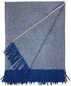 Alpaca Home | 100% Pure Baby Alpaca Eco Herringbone Sofa Throw Blanket, One Size 71" X 51" (Loyal Blue)… by AlpacaHome