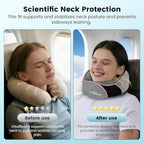 Teemour Travel Neck Pillow Airplane- Upgraded Memory Foam Neck Pillow for Airplanes 360° Support Desing, with Eye Mask & Earplugs, Portable Carry Bag for Long Flights, Business Trip|Travel Essentials - Image 3