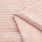 Love's cabin Seersucker Pink Full Comforter Set, 7-Piece Bed in a Bag - Image 4