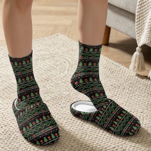 House Slippers for Women Washable Closed Toe with Cute Socks - Image 4