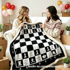 Sleepwish Throw Blanket, Black White Lightweight, Twin - Image 3