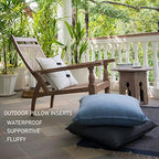 20 x 20 Outdoor Throw Pillow Inserts Set of 2 Waterproof Square Premium Decorative Couch Pillow Stuffers Form Large White Sofa Cushions Indoor - Image 2