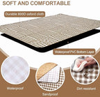 HX&OD Picnic Blanket Outdoor Extra Large Picnic Mat 80"X60" Camping Blanket Beach Blanket Foldable Waterproof Sand Mat Hiking Travel Family Concerts(Brown) (Pack of 2) - Image 3