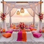 14 Pack Extra Large Tequila Picnic Blanket Kit 91x71'' Outdoor Boho Rug - Image 3