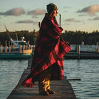 Lodge Twin Blanket - 80% Recycled Wool - Buffalo Plaid - Warm Throw Blanket - Thick - Washable - 65W x 90L - Red and Black Plaid - Image 6