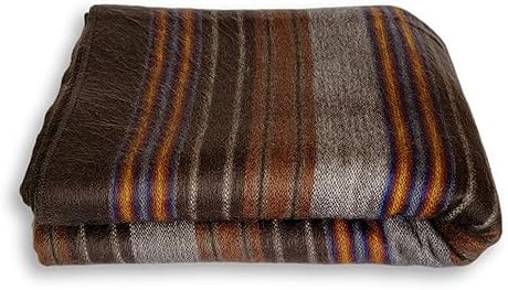 Alpaca Wool Throw Blanket | Warm, Ultra-Soft, 85" x 65" | Breathable, Non-Itchy Blanket-Throw | Hypoallergenic and Beautiful Fabric (Dark Brown) - Image 2