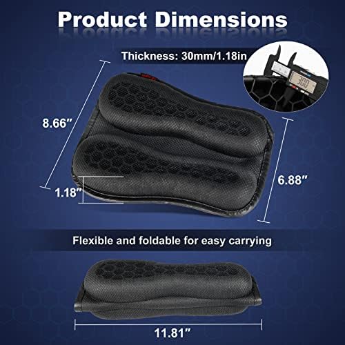 Motorcycle Passenger Seat Cushion, Shock Absorbing, Small - Image 6
