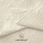 Love's cabin Quilts for Queen Bedspreads, 7 Pieces Bed in a Bag, Beige - Image 7
