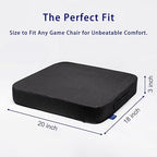 Ifoam Gel Infused Memory Foam Layer Wheelchair Cushion - Seat Cushion for Wheelchair-Office Chair, Kitchen Chair-Pressure Sore and Tailbone Pain Relief-High Dense Polyfoam Base (Black, 20×18×3 inch) - Image 2