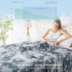 Cooling Blanket King Size (90"x108"), Double Sided Ice Cold Blanket for Hot Sleepers, Transfer Heat to Keep Cool, Soft Lightweight for Night Sweats, Bed & Couch, Ocean Design - Image 2