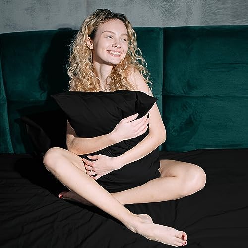 100% Egyptian Cotton King Size Pillow Protectors with Zipper Set of 4 - Image 5