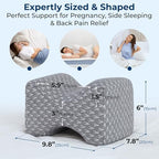 5 STARS UNITED Knee Pillow for Side Sleepers - Hip Pain Relief, Memory Foam Leg Cushion for Side Sleeping - Between Legs Pillow for Sciatica & Lower Back Pain, Gray - Image 6
