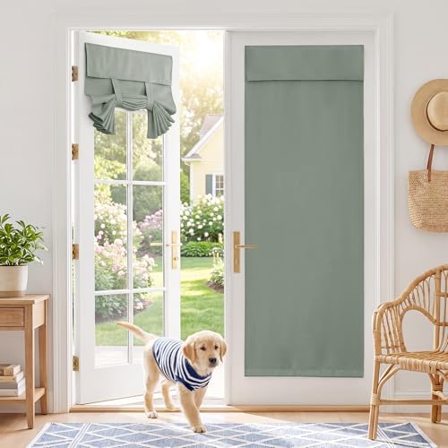 RYB HOME 2 Panels Blackout French Door Curtains for Front Back Glass Door by RYBHOME