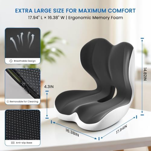 Car Seat Cushion Reducing Sciatica Pressure, Back & Tailbone Comfort - Image 2