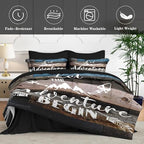 WeCozy Twin Comforter Set with Sheets, 5 Pieces Adventure Camp Bedding - Image 5