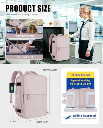 Vacuum Seal Travel Backpack with Air Pump Vacpack Waterproof Carry On Backpack for Travel Bag Women with Vacuum System Compression Airlines Approved Daypack Laptop Hiking Space Saver Bags PinkPurple - Image 5