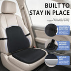 Car Seat Cushion with Lumbar Support, Firm 2-Piece Set for Long Drive Black - Image 4