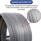 ToLanbbt 12Ft/3.7M Universal Garage Door Rubber Threshold Strip with 300ml Black Adhesive/Sealant, Weatherproof Seal Strip DIY Weather Stripping Replacement (Grey+Yellow) - Image 3