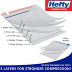 Hefty Shrink-Pak Vacuum Storage Bags - Space Saver for Under Bed Storage, Clothing and Comforters, Odor Resistant, 3X More Storage Space - 3 Large, 3 XL Bags (Pack of 18) - Image 2