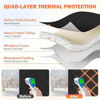 Car Garage Door Insulation Kit Fits 16x7FT, Magnetic Thermal Insulated Door Curtains for Winter with Clear Window, Garage Door Cover Blanket Panels Screen for 2 Car Garages - Image 5