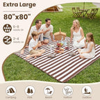 2-in-1 Waterproof Sandproof Beach Blanket&Tote Bag for Picnic Outdoor Park - Image 3
