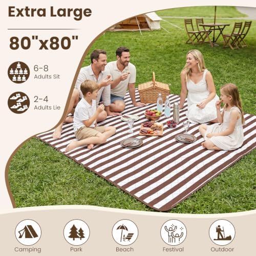 2-in-1 Waterproof Sandproof Beach Blanket&Tote Bag for Picnic Outdoor Park - Image 3