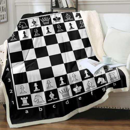 Sleepwish Throw Blanket, Black White Lightweight, Twin by Sleepwish