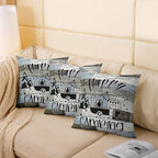Feelyou Happy Camping Cushion Case Camper Throw Pillow Covers 16"x16" Set of 4 Gifts for RV Owners Rustic Farmhouse Style Decorative Pillow Case Pillowcase Vintage Wooden Outdoor Pillows Covers - Image 5