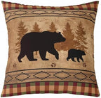 Feelyou Bear Rustic Throw Pillow Covers Soft 18" x 18" - Image 2
