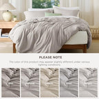 Bedsure Oversized King Duvet Cover, Soft Double Brushed Bedding Set, Taupe - Image 5