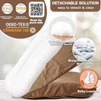 Baby Lounger Newborn 0-24 Months, Home and Travel Infant Cushion-Coffee - Image 2