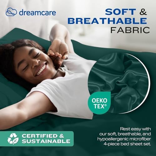 DREAMCARE Twin XL Sheets - 4pc Breathable Cooling Sheets Twin XL Sheet Sets - Image 6